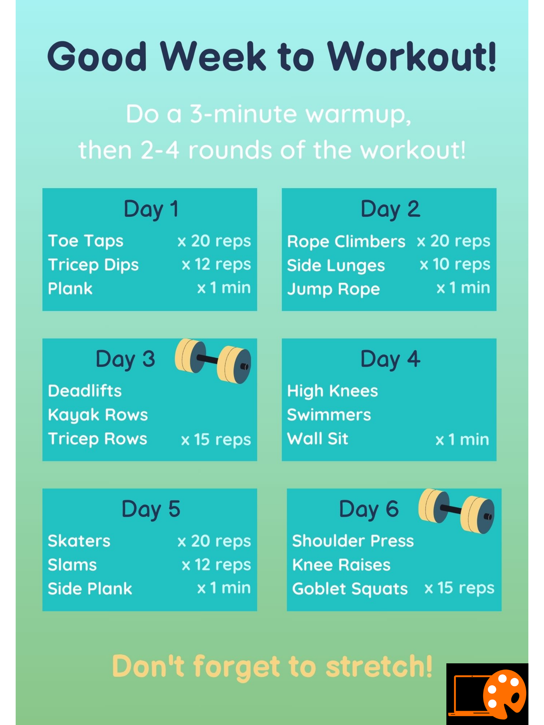 Week Workout graphic